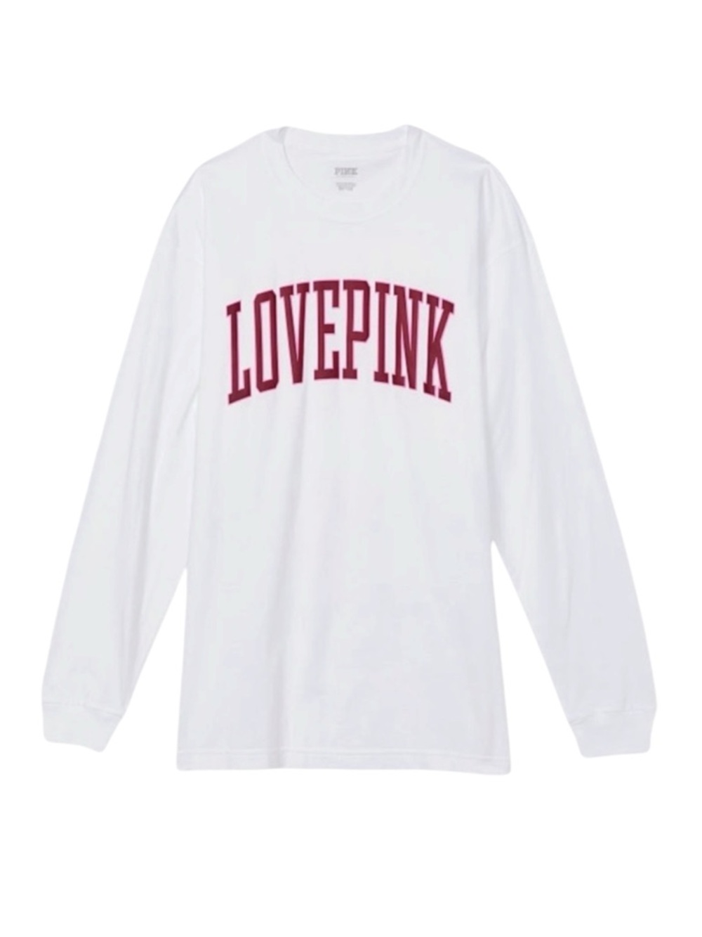 PINK Victoria’s Secret Campus Long-Sleeve Tee with LOVEPINK size Medium